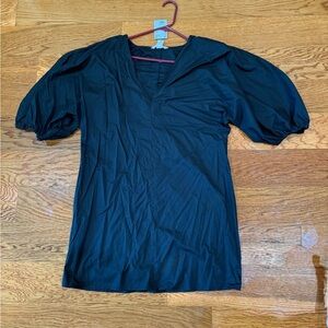 Black Puff Sleeve Top
